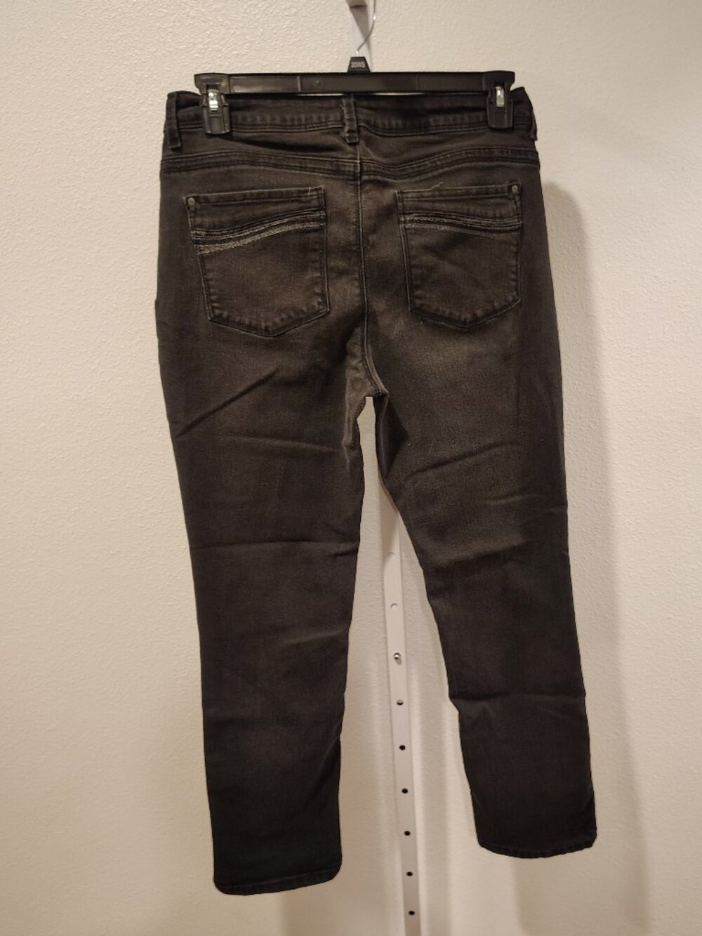 Lee Perfect Fit Women's Jeans Size 12 Medium Black Stretch 5 Pocket Zip Fly